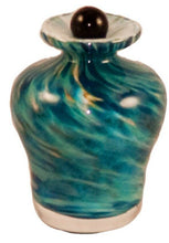 Load image into Gallery viewer, Small/Keepsake 3 Cubic Inch Palermo Aegean Glass Funeral Cremation Urn for Ashes
