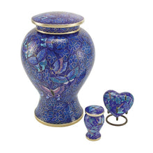 Load image into Gallery viewer, Cloisonne Butterfly Adult 200 Cubic Inches Funeral Cremation Urn for Ashes
