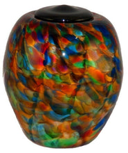 Load image into Gallery viewer, XL/Companion 400 Cubic In Florence Autumn Funeral Glass Cremation Urn for Ashes
