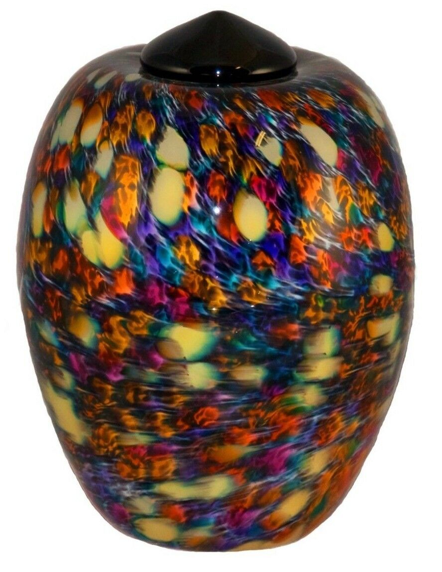Large/Adult 220 Cubic Inch Florence Desert Funeral Glass Cremation Urn for Ashes