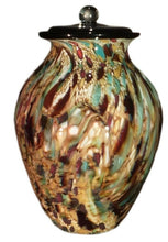 Load image into Gallery viewer, Large/Adult 220 Cubic Inch Messina Cirrus Funeral Glass Cremation Urn for Ashes
