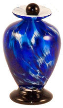 Load image into Gallery viewer, Small/Keepsake 3 Cubic Inch Venice Water Funeral Glass Cremation Urn for Ashes
