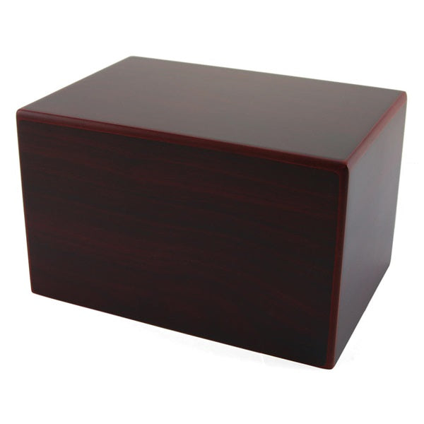 Large Cherry Box Funeral Cremation Urn for Ashes, 200 Cubic Inches