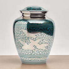Load image into Gallery viewer, Going Home Brass Adult 200 Cubic Inch Funeral Cremation Urn for Ashes
