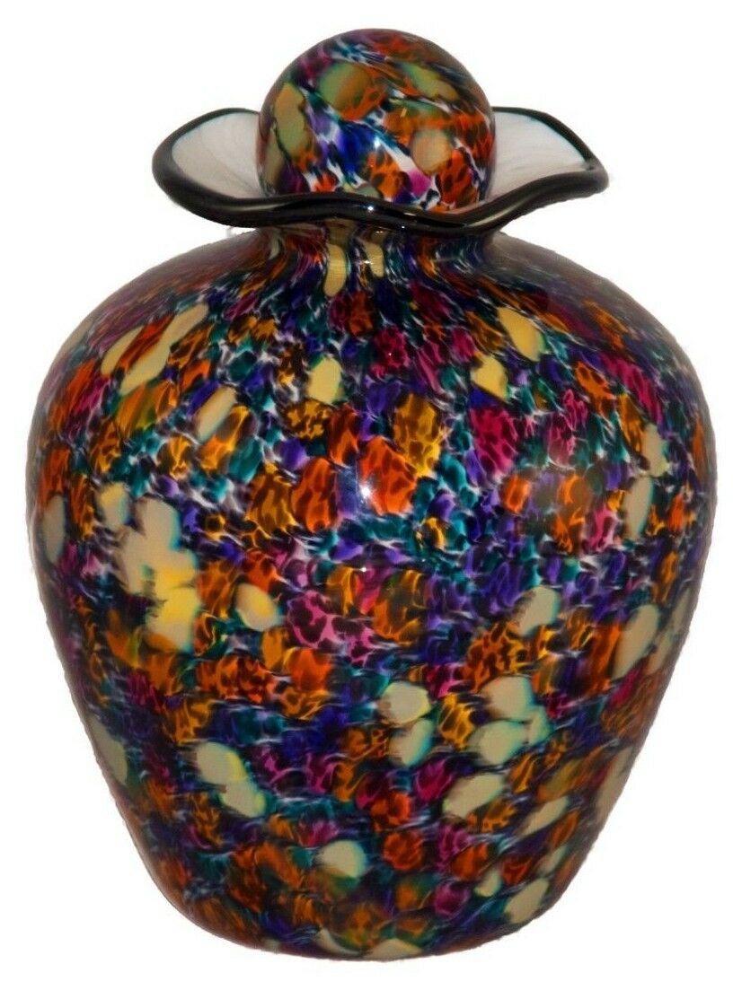 Large/Adult 220 Cubic Inch Rome Desert Funeral Glass Cremation Urn for Ashes