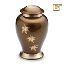 Load image into Gallery viewer, Tribute Falling Leaves Adult Funeral Cremation Urn,  200 Cubic Inches
