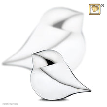 Load image into Gallery viewer, Male Silver SoulBird Keepsake Funeral Cremation Urn, 3 Cubic Inches
