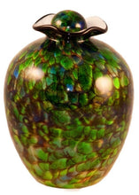 Load image into Gallery viewer, Large/Adult 220 Cubic Inch Rome Forest Funeral Glass Cremation Urn for Ashes
