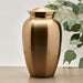Load image into Gallery viewer, Large/Adult 200 Cubic Inch Bronze Classic Gloss Stainless Steel Cremation Urn
