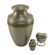 Load image into Gallery viewer, Adult 200 Cubic Inch Brass Pewter Funeral Cremation Urn for Ashes,
