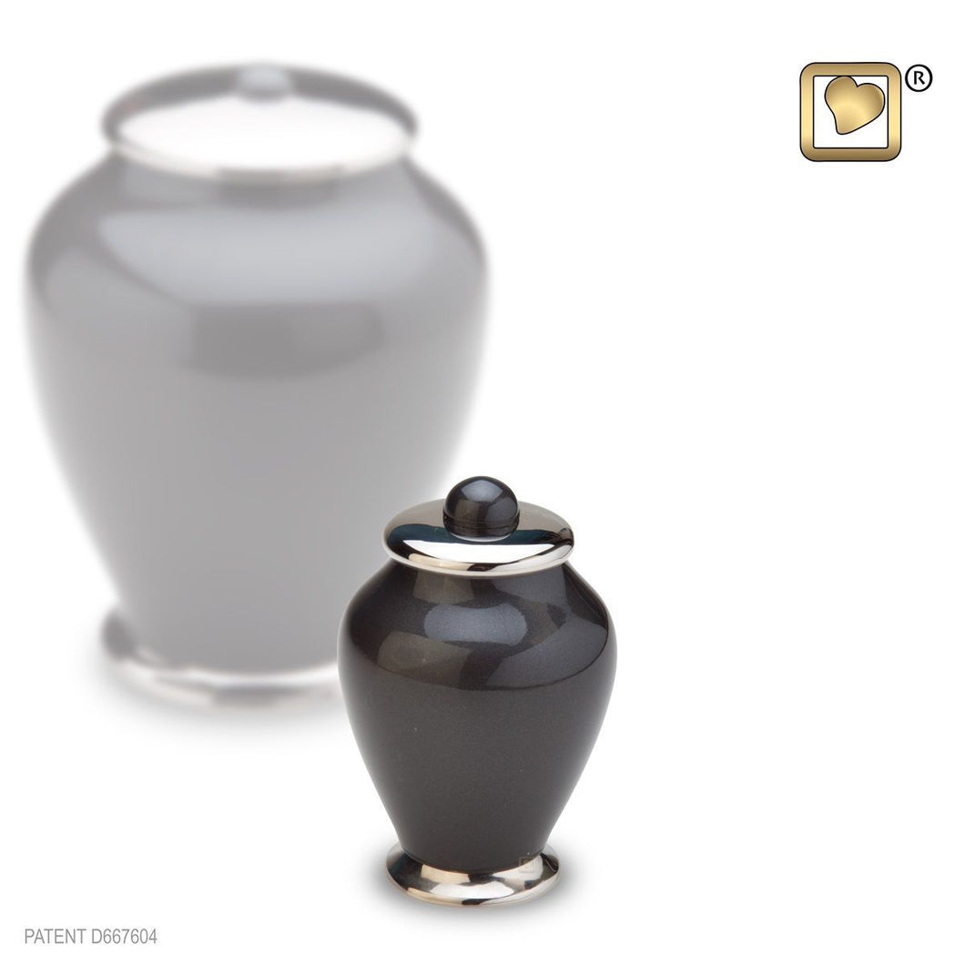 Simplicity Midnight Tall Keepsake Funeral Cremation Urn, 4.5 Cubic Inches