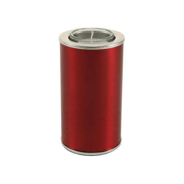 Small/Keepsake Aluminum Red Memory Light Cremation Urn, 20 cubic inches
