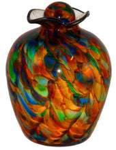 Load image into Gallery viewer, Large/Adult 220 Cubic Inch Rome Autumn Funeral Glass Cremation Urn for Ashes
