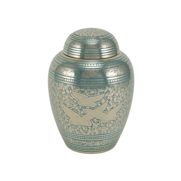 New,Solid Brass Going  Home Infant/Child/Pet Cremation Urn, 80 Cubic Inches