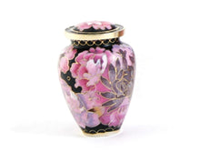 Load image into Gallery viewer, Purple Cloisonne Keepsake Funeral Cremation Urn for Ashes, 5 Cubic Inches
