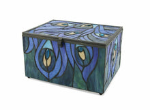 Load image into Gallery viewer, Large/Adult 200 Cubic Inch Stained Glass Paragon Cremation Urn w/LED - Peacock
