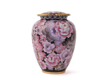 Load image into Gallery viewer, Purple Cloisonne Keepsake Funeral Cremation Urn for Ashes, 5 Cubic Inches
