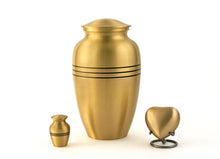 Load image into Gallery viewer, New, Brass Set of 6 Classic Bronze Keepsake Cremation Urns, 5 Cubic Ins each
