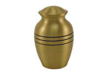 Load image into Gallery viewer, New, Brass Set of 6 Classic Bronze Keepsake Cremation Urns, 5 Cubic Ins each
