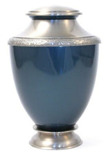 Load image into Gallery viewer, Large Funeral Cremation Urn for ashes, 200 Cubic Inches - Artisan Indigo
